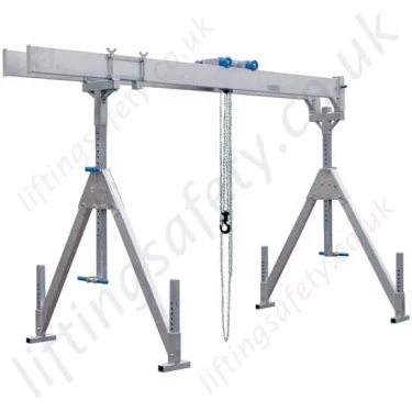 Alloy Gantry 'A' Frame with Twin Parallel Top Beams and Adjustable Feet, 2000kg or 3000kg (8 Options)