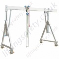 Fully Adjustable Aluminium Lifting Gantry Crane with Castors, 1000kg or 1500kg (small, medium or high, 6 options) 