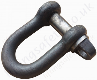 9.5 Ton Galvanised Large Dee Shackle With 44MM Screw Pin To BS3032-1.3/4" D 