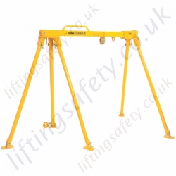 LiftingSafety Alloy Gantry Crane / Tripod combo, Certified for Man-riding (Fall Arrest) & Materials Lifting. 500kg