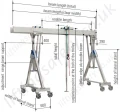 Aluminium Gantry Crane Moveable Under Load