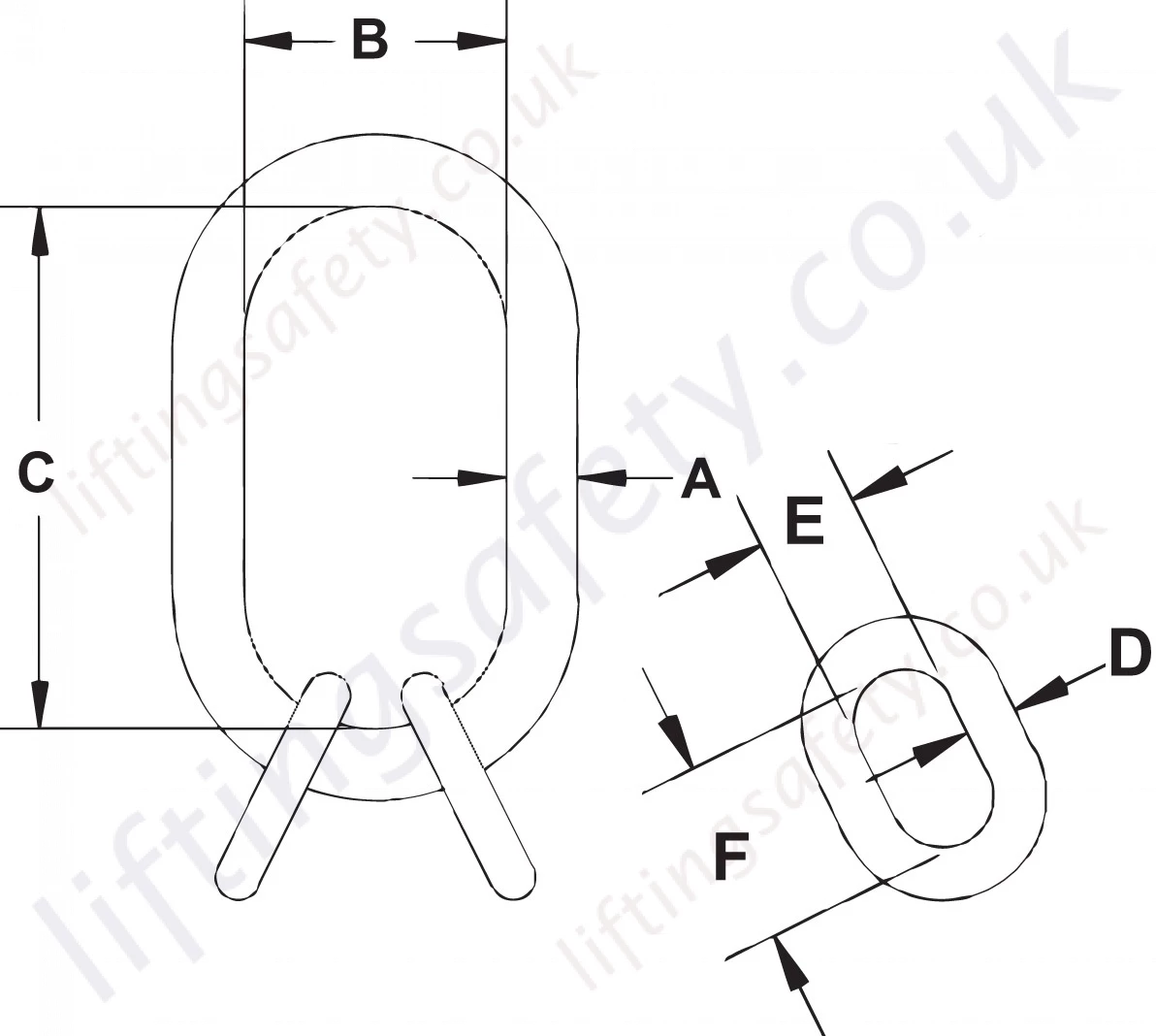 Crosby Grade 100 Welded Master Link Quad Dimensions Crosby Grade 100 Welded Master Link Quad Dimensions
