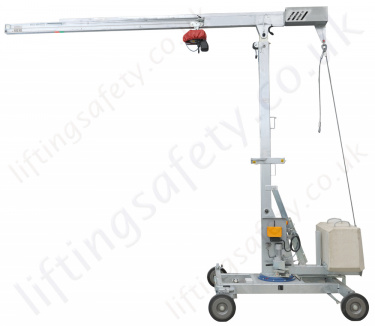 Portable Mini Cranes 360 Degree Rotation 5 Metre Reach And Upto 6m Hook Height 400kg Capacity Liftingsafety
