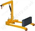 Jib to rear, with weights