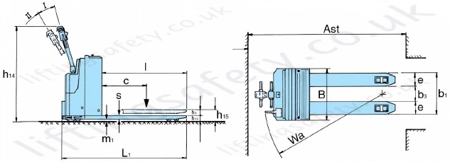 Pfaff Electric Pallet truck dimensions