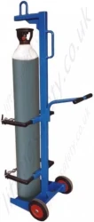 Heavy Duty Single Gas Cylinder Lifting Trolley with Push/Pull Handle