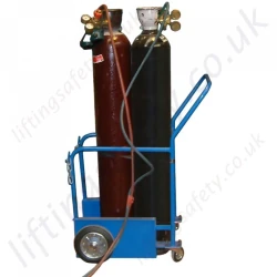 Confined Space Oxy-acetylene Gas Welders Push Trolley For Two Cylinders - 200kg