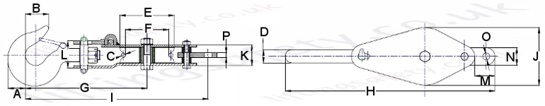 Tractel EH Dimensions