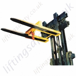 Tractel TOPAL PC Automatic Safety Fork Lift Truck Attachment. 1500 or 3000kg Capacity