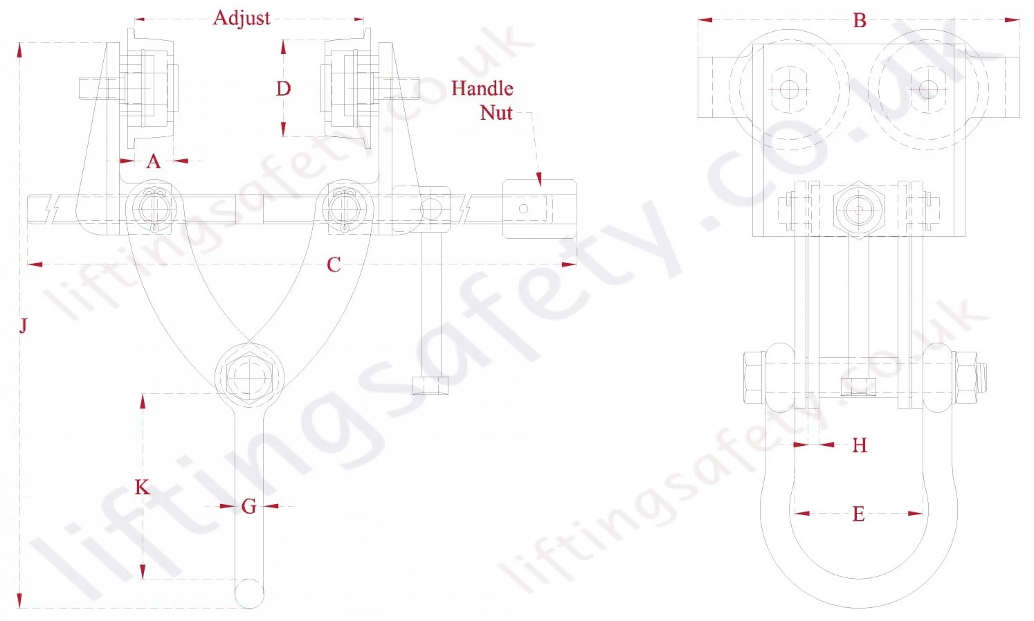 Superclamp Adjustable Lightweight Runway Beam Trolley Dimensions Superclamp Adjustable Lightweight Runway Beam Trolley Dimensions