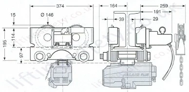 Standard beam trolley dimensions