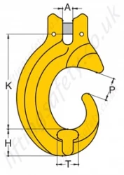 Grade 8 Clevis C Hook Dimensions