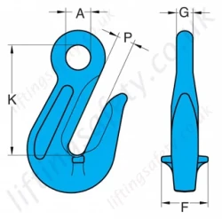 Grade 10 Eye Grab Hook Dimensions