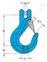 Grade 10 Clevis Sling Hook Dimensions