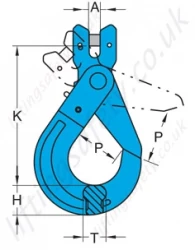 Grade 10 Clevis Self Locking Hook Dimensions Grade 10 Clevis Self Locking Hook Dimensions