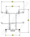 Free standing ladder access system Dimensional drawing 2