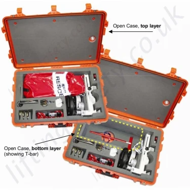 Miller SafEscape Off-shore Wind Energy Rescue and Evacuation Kits with Humidity-Resistant Storage Case.
