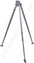 Lightweight aluminium tripod by Ridgegear, designed for confined space fall arrest and rescue applications. Optional three way fall arrest retrieval block and rescue winch.