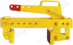 Adjustable single arm block grab for lifting stone or concrete blocks and kerb stones etc. 250/500 kg. UK manufactured.
