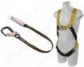 Ridgegear "RGHK2" Scaffolders Fall Arrest Kit with 2 Point Harness, 1.8m Energy Absorbing Lanyard with Scaffold Hook and Case.