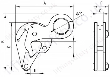 Camlok DC 500 Drum Handling Clamp Specifications