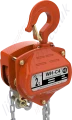 Hacketts hook suspended manual chain hoist, available from 500kg up to 5 tonne capacity.