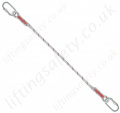 Tractel 'LD 11' Single Leg Fixed Length Braided Rope Restraint Lanyard, Available in 1m, 1.5m or 2m lengths