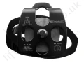Tractel twin wheel pulley block suitable for braided rope with a maximum 16mm diameter.