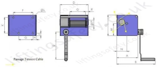 Tractel Carol Winch Dimensional Drawing Tractel Carol Winch Dimensional Drawing
