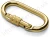 M10 18mm Opening Two Tone Steel Manual Screw Lock Karabiner