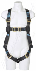 P+P "Quick Fit FRS" Standard Fall Arrest Harness With Front and Rear 'D' Rings with Quick Release Leg Buckles 