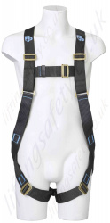 P+P "Basic" Standard Single Point Fall Arrest Harness with Rear D-ring and Standard Leg Buckles
