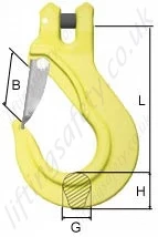 Gunnebo EGKN Sling Hook Dimensions