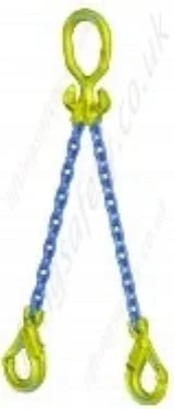Gunnebo CrabiQ "MG2-GBK" Twin Leg Chain Sling "Master Link MGD and GBK Safety Hook" Range from 1.5t to 14t