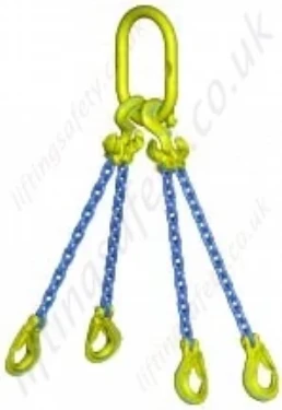 Gunnebo GrabiQ "TG4-EGKN" Four Leg Chain Sling with "Master Link MF and EGKN Sling Hook" Range from 2.2t to 33.6t