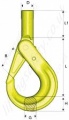 Gunnebo "GrabiQ BKT Shank Safety Hook" Chain Lifting Hook. Range from 1.5t to 4t