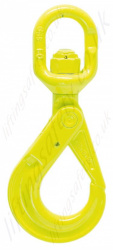 Gunnebo "GrabiQ BKL" Swivel Safety Chain Lifting Hook with Brass Bush, Range from 1.5t to 16t