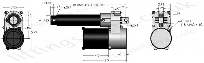 LS 25 26 and 28 Linear Actuators Dimensions LS 25 26 and 28 Linear Actuators Dimensions