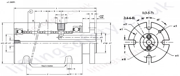 HPMC Series Muti Port Rotary Union Diagram HPMC Series Muti Port Rotary Union Diagram