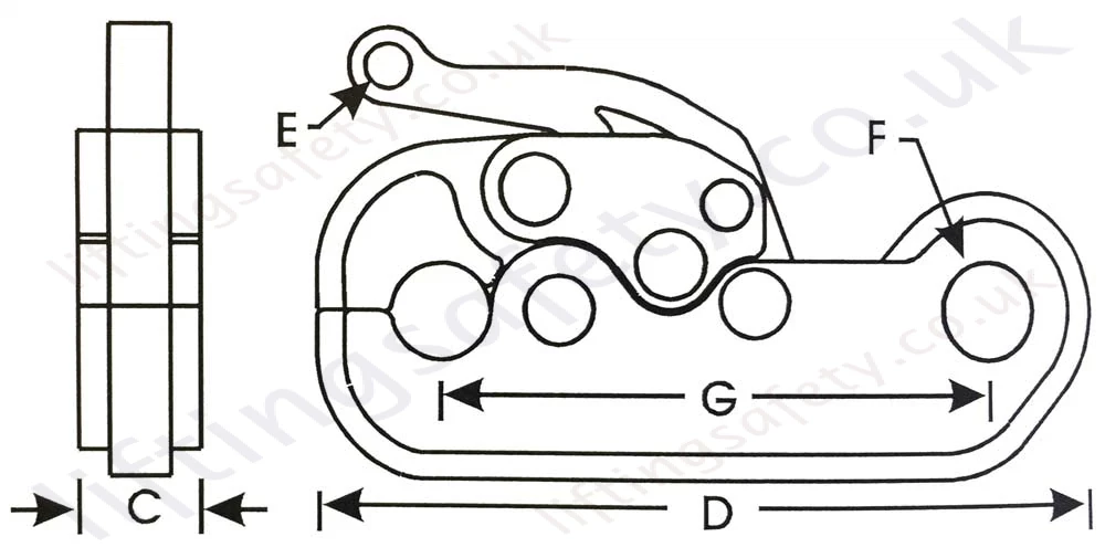 Load release device dimensions