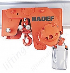 Hadef APP Ultra Low Headroom Pneumatic Hoist With Pneumatic Travel Trolley Range 1,000kg to 50,000kg