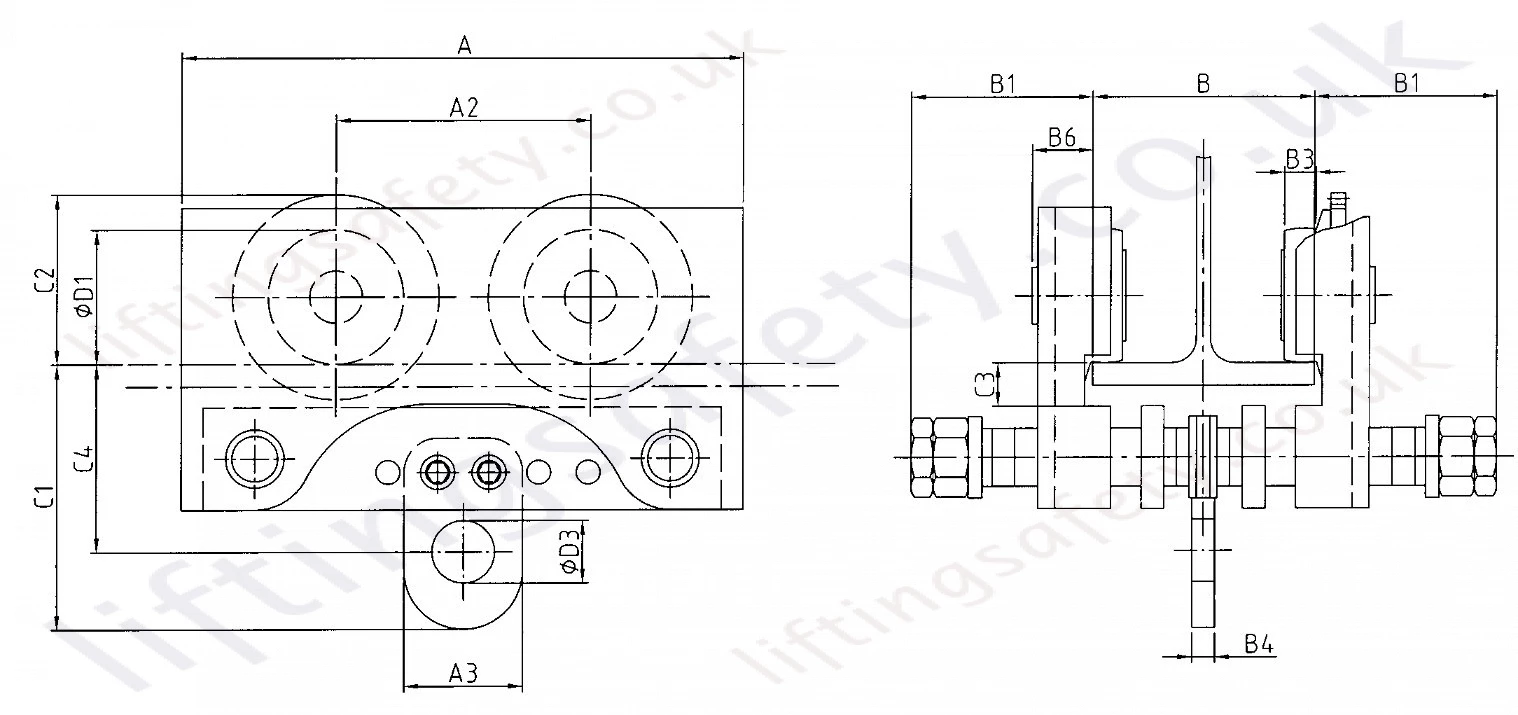 Hadef 20 94 Afr Push Travel Trolley Dimensions