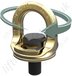 Crosby 'SL150M' & 'SL150' Slide-Loc Swivel Lifting Point, Metric & Imperial Thread options, WLL Range from 500kg to 3000kg