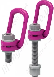 RUD "VLBG-PLUS" Bolt-on Swivel Hoist Ring. Rotating Swivel Lifting Point / Eyebolt, Metric Thread, WLL Range from 0.63 tonne to 20 tonne