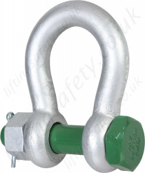 Green Pin G-4163 Standard Bolt Type Bow Shackle, Range from 500kg to 85 tonne