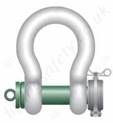Green Pin P-5365 ROV Shackle with Locking Clamp - Range from 6.5 tonne to 250 tonne