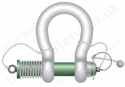 Green Pin P-5367 Spring Release ROV Shackles - Range 12 tonne to 150 tonne