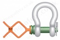 Green Pin P-5361F ROV Shackle with Tapered Pin and Fish Tail Handle - Range 6.5 tonne to 55 tonne