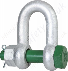 Green Pin G-4153 Bolt Type Dee Shackle, Range from 2 tonne to 85 tonne