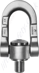 Cromox Stainless Steel Swivel Lifting Point - 2t To 10t - Front View